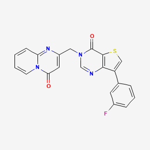 2-{[7-(3-fluorophenyl)-4-oxothieno[3,2-d]pyrimidin-3(4H)-yl]methyl}-4H-pyrido[1,2-a]pyrimidin-4-one