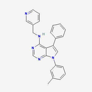 molecular formula C25H21N5 B11204463 7-(3-methylphenyl)-5-phenyl-N-(pyridin-3-ylmethyl)-7H-pyrrolo[2,3-d]pyrimidin-4-amine 