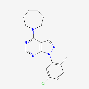 4-(azepan-1-yl)-1-(5-chloro-2-methylphenyl)-1H-pyrazolo[3,4-d]pyrimidine