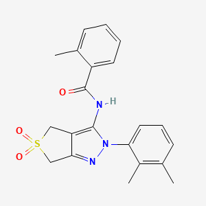 N-(2-(2,3-dimethylphenyl)-5,5-dioxido-4,6-dihydro-2H-thieno[3,4-c]pyrazol-3-yl)-2-methylbenzamide