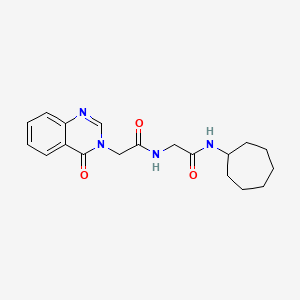 N-cycloheptyl-N~2~-[(4-oxoquinazolin-3(4H)-yl)acetyl]glycinamide