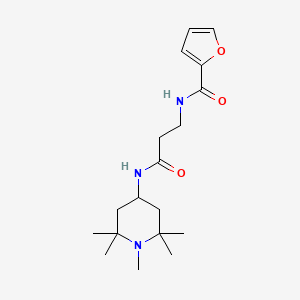 Furan-2-carboxylic acid, [2-(1,2,2,6,6-pentamethylpiperidin-4-ylcarbamoyl)ethyl]amide