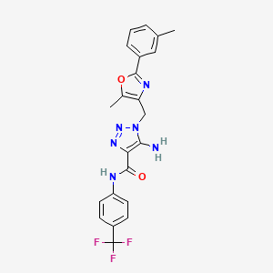 5-amino-1-{[5-methyl-2-(3-methylphenyl)-1,3-oxazol-4-yl]methyl}-N-[4-(trifluoromethyl)phenyl]-1H-1,2,3-triazole-4-carboxamide