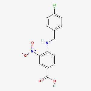 4-{[(4-Chlorophenyl)methyl]amino}-3-nitrobenzoic acid