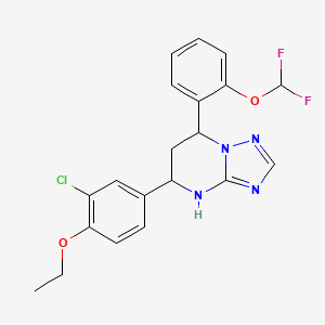 5-(3-Chloro-4-ethoxyphenyl)-7-[2-(difluoromethoxy)phenyl]-4,5,6,7-tetrahydro[1,2,4]triazolo[1,5-a]pyrimidine