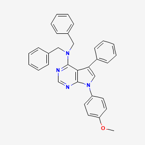 N,N-dibenzyl-7-(4-methoxyphenyl)-5-phenyl-7H-pyrrolo[2,3-d]pyrimidin-4-amine