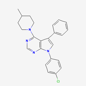 7-(4-chlorophenyl)-4-(4-methylpiperidin-1-yl)-5-phenyl-7H-pyrrolo[2,3-d]pyrimidine