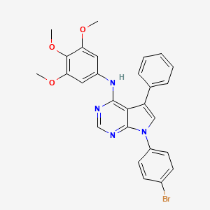 7-(4-bromophenyl)-5-phenyl-N-(3,4,5-trimethoxyphenyl)-7H-pyrrolo[2,3-d]pyrimidin-4-amine