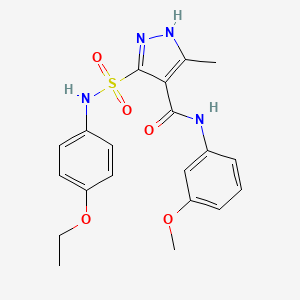 1,3-dimethyl-6-(4-pentanoylpiperazin-1-yl)pyrimidine-2,4(1H,3H)-dione