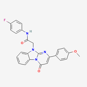 N-(4-fluorophenyl)-2-[2-(4-methoxyphenyl)-4-oxopyrimido[1,2-a]benzimidazol-10(4H)-yl]acetamide