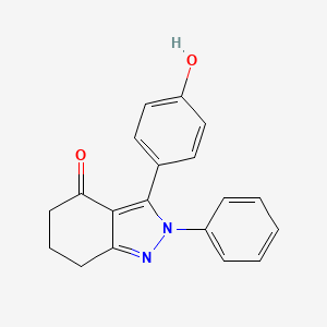 Indazol-4-one, 3-(4-hydroxyphenyl)-2-phenyl-2,5,6,7-tetrahydro-