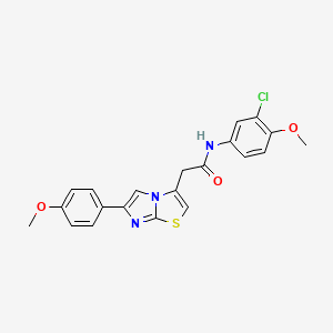 N-(3-chloro-4-methoxyphenyl)-2-[6-(4-methoxyphenyl)imidazo[2,1-b][1,3]thiazol-3-yl]acetamide