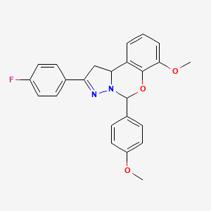 2-(4-Fluorophenyl)-7-methoxy-5-(4-methoxyphenyl)-1,10b-dihydropyrazolo[1,5-c][1,3]benzoxazine