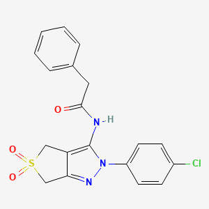 N-(2-(4-chlorophenyl)-5,5-dioxido-4,6-dihydro-2H-thieno[3,4-c]pyrazol-3-yl)-2-phenylacetamide