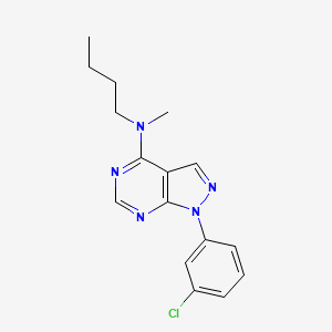 molecular formula C16H18ClN5 B11204672 N-butyl-1-(3-chlorophenyl)-N-methyl-1H-pyrazolo[3,4-d]pyrimidin-4-amine 