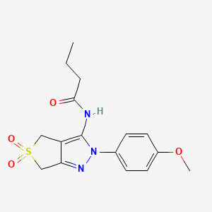 N-[2-(4-methoxyphenyl)-5,5-dioxido-2,6-dihydro-4H-thieno[3,4-c]pyrazol-3-yl]butanamide