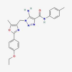 5-amino-1-{[2-(4-ethoxyphenyl)-5-methyl-1,3-oxazol-4-yl]methyl}-N-(4-methylphenyl)-1H-1,2,3-triazole-4-carboxamide