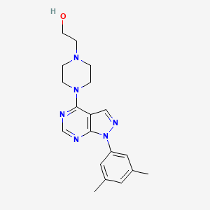 2-{4-[1-(3,5-dimethylphenyl)-1H-pyrazolo[3,4-d]pyrimidin-4-yl]piperazin-1-yl}ethanol