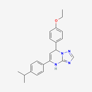 molecular formula C22H24N4O B11204705 7-(4-Ethoxyphenyl)-5-[4-(propan-2-yl)phenyl]-4,7-dihydro[1,2,4]triazolo[1,5-a]pyrimidine 