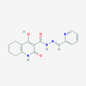 2,4-dihydroxy-N'-[(E)-pyridin-2-ylmethylidene]-5,6,7,8-tetrahydroquinoline-3-carbohydrazide