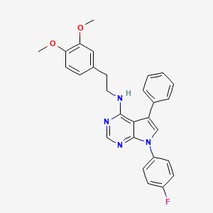 N-[2-(3,4-dimethoxyphenyl)ethyl]-7-(4-fluorophenyl)-5-phenyl-7H-pyrrolo[2,3-d]pyrimidin-4-amine