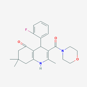 4-(2-Fluoro-phenyl)-2,7,7-trimethyl-3-(morpholine-4-carbonyl)-4,6,7,8-tetrahydro-1H-quinolin-5-one