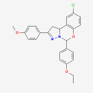 9-Chloro-5-(4-ethoxyphenyl)-2-(4-methoxyphenyl)-1,10b-dihydropyrazolo[1,5-c][1,3]benzoxazine