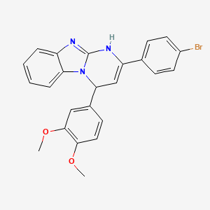 2-(4-Bromophenyl)-4-(3,4-dimethoxyphenyl)-1,4-dihydropyrimido[1,2-a]benzimidazole