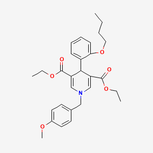 Diethyl 4-(2-butoxyphenyl)-1-(4-methoxybenzyl)-1,4-dihydropyridine-3,5-dicarboxylate