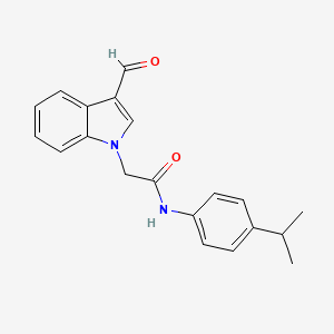 molecular formula C20H20N2O2 B11204801 2-(3-formyl-1H-indol-1-yl)-N-[4-(propan-2-yl)phenyl]acetamide 