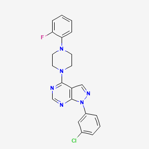 1-(3-chlorophenyl)-4-[4-(2-fluorophenyl)piperazin-1-yl]-1H-pyrazolo[3,4-d]pyrimidine