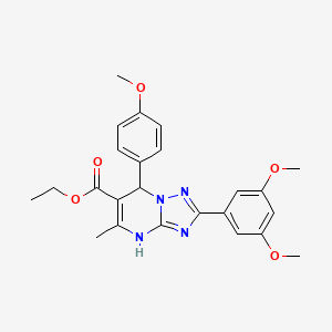 Ethyl 2-(3,5-dimethoxyphenyl)-7-(4-methoxyphenyl)-5-methyl-4,7-dihydro[1,2,4]triazolo[1,5-a]pyrimidine-6-carboxylate