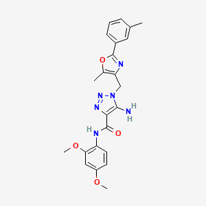 5-amino-N-(2,4-dimethoxyphenyl)-1-{[5-methyl-2-(3-methylphenyl)-1,3-oxazol-4-yl]methyl}-1H-1,2,3-triazole-4-carboxamide