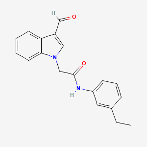 molecular formula C19H18N2O2 B11204915 N-(3-ethylphenyl)-2-(3-formyl-1H-indol-1-yl)acetamide 