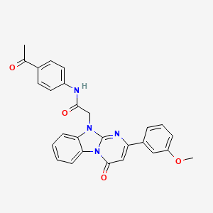 N-(4-acetylphenyl)-2-[2-(3-methoxyphenyl)-4-oxopyrimido[1,2-a]benzimidazol-10(4H)-yl]acetamide