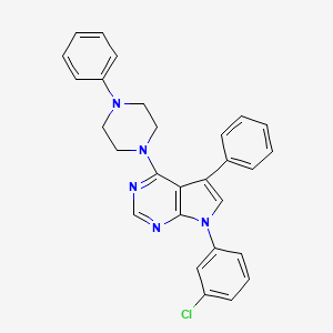 7-(3-chlorophenyl)-5-phenyl-4-(4-phenylpiperazin-1-yl)-7H-pyrrolo[2,3-d]pyrimidine