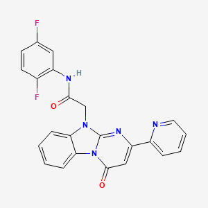 molecular formula C23H15F2N5O2 B11204981 N-(2,5-difluorophenyl)-2-[4-oxo-2-(pyridin-2-yl)pyrimido[1,2-a]benzimidazol-10(4H)-yl]acetamide 