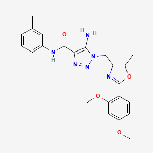 5-amino-1-{[2-(2,4-dimethoxyphenyl)-5-methyl-1,3-oxazol-4-yl]methyl}-N-(3-methylphenyl)-1H-1,2,3-triazole-4-carboxamide