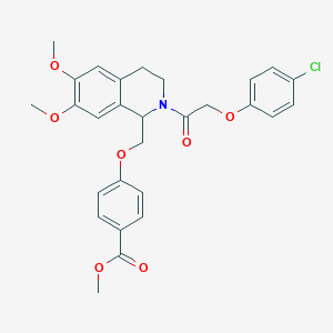 Methyl 4-((2-(2-(4-chlorophenoxy)acetyl)-6,7-dimethoxy-1,2,3,4-tetrahydroisoquinolin-1-yl)methoxy)benzoate