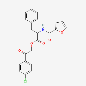 2-(4-chlorophenyl)-2-oxoethyl N-(furan-2-ylcarbonyl)phenylalaninate