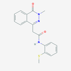 molecular formula C18H17N3O2S B11205046 2-(3-methyl-4-oxo-3,4-dihydrophthalazin-1-yl)-N-[2-(methylsulfanyl)phenyl]acetamide 