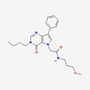 2-(3-butyl-4-oxo-7-phenyl-3,4-dihydro-5H-pyrrolo[3,2-d]pyrimidin-5-yl)-N-(3-methoxypropyl)acetamide