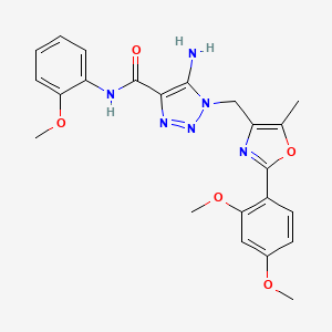 5-amino-1-{[2-(2,4-dimethoxyphenyl)-5-methyl-1,3-oxazol-4-yl]methyl}-N-(2-methoxyphenyl)-1H-1,2,3-triazole-4-carboxamide