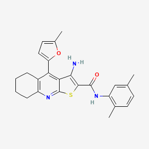 3-amino-N-(2,5-dimethylphenyl)-4-(5-methylfuran-2-yl)-5,6,7,8-tetrahydrothieno[2,3-b]quinoline-2-carboxamide