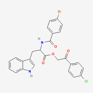 2-(4-chlorophenyl)-2-oxoethyl N-[(4-bromophenyl)carbonyl]tryptophanate