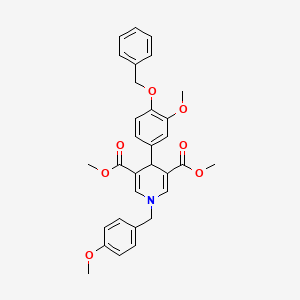 Dimethyl 4-[4-(benzyloxy)-3-methoxyphenyl]-1-(4-methoxybenzyl)-1,4-dihydropyridine-3,5-dicarboxylate