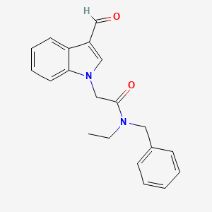 molecular formula C20H20N2O2 B11205116 N-benzyl-N-ethyl-2-(3-formyl-1H-indol-1-yl)acetamide 