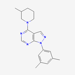 molecular formula C19H23N5 B11205122 1-(3,5-dimethylphenyl)-4-(3-methylpiperidin-1-yl)-1H-pyrazolo[3,4-d]pyrimidine 