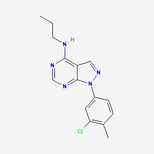 molecular formula C15H16ClN5 B11205150 1-(3-chloro-4-methylphenyl)-N-propyl-1H-pyrazolo[3,4-d]pyrimidin-4-amine 