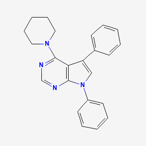 molecular formula C23H22N4 B11205157 5,7-diphenyl-4-piperidin-1-yl-7H-pyrrolo[2,3-d]pyrimidine 